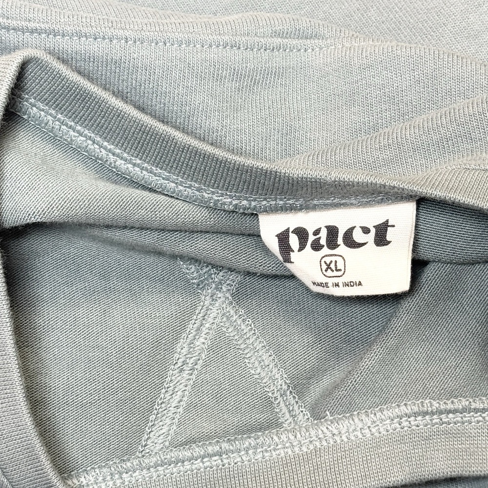 Pact CloudKnit Sweatshirt Dress XL Comfortable Casual River Rock Organic Cotton - Picture 3 of 11